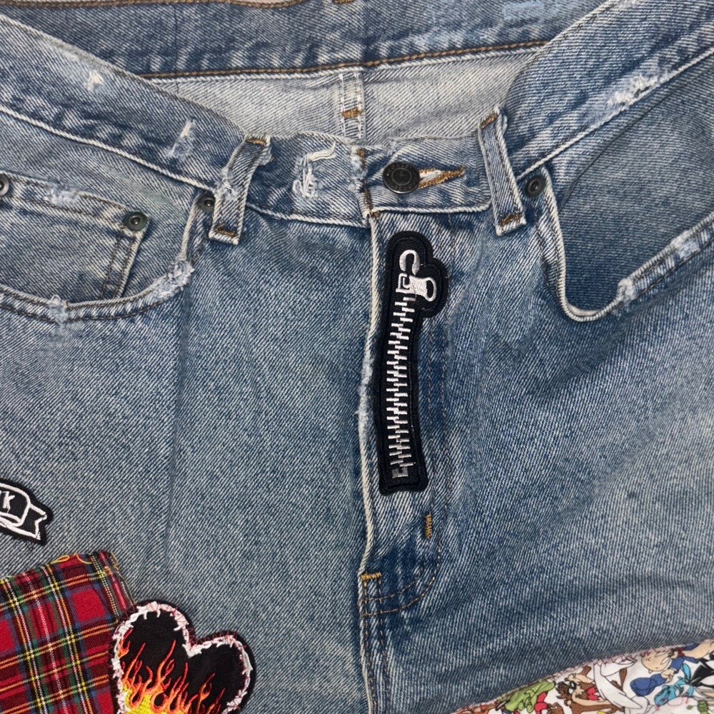 Patchwork Graphic Jeans the arent full length - image 7